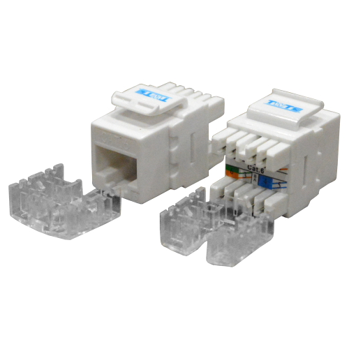 Модуль Keystone RJ45, Cat.6, UTP, 180 градусов, белый